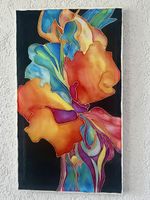 Peinture sur soie « Fleur.. abstraite »